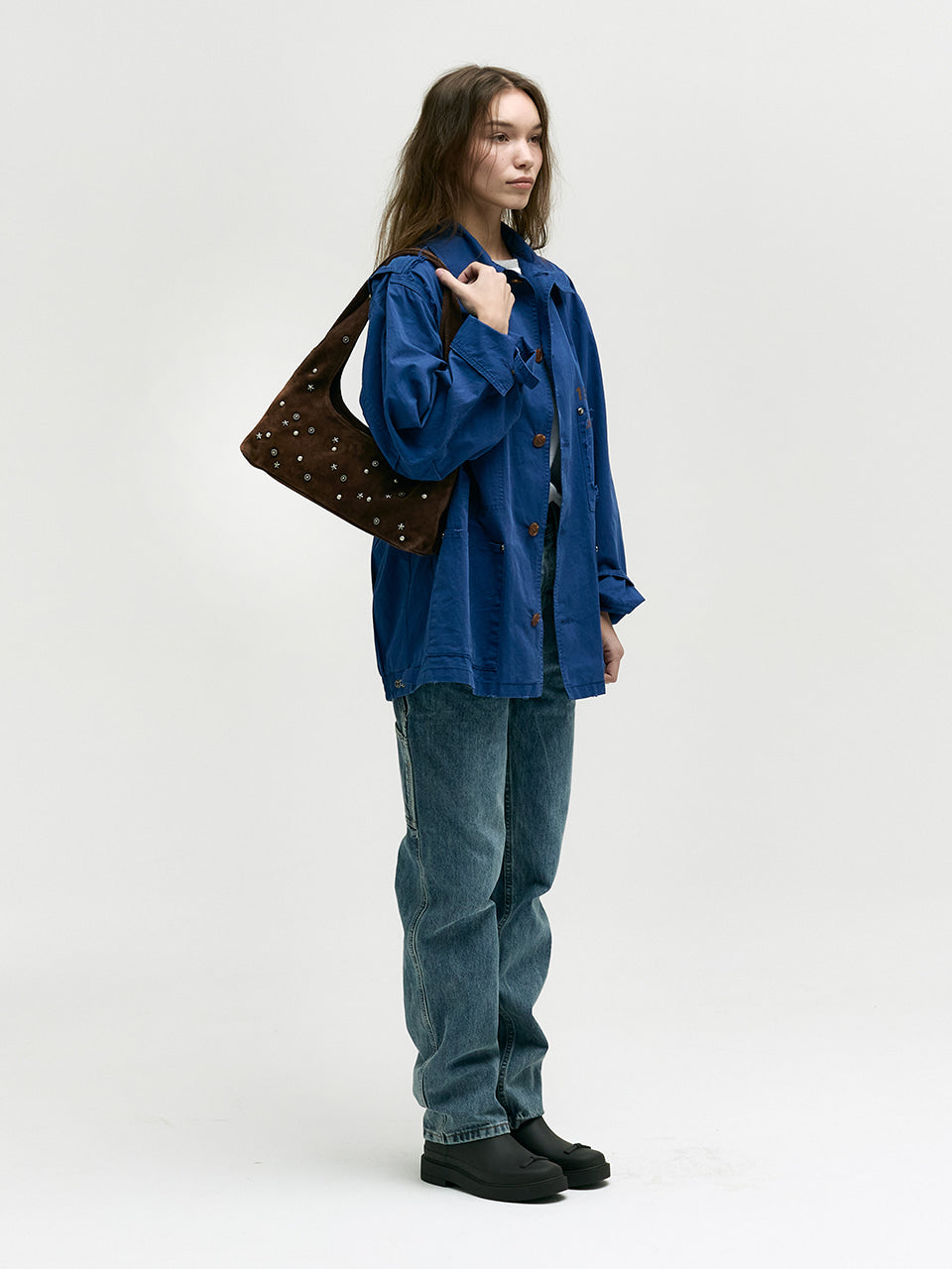 Marge Sherwood - Halter Hobo (Choco Brown Studded Suede) product image 4 | TRAB K-Fashion Australia