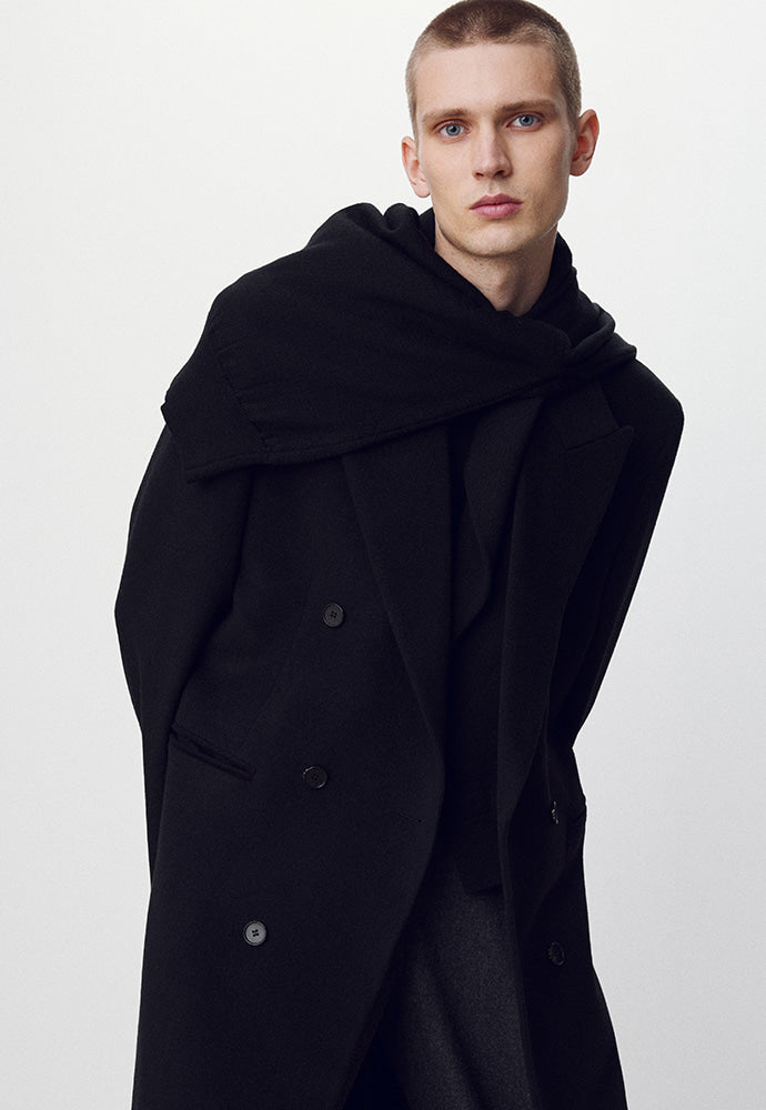 Tonywack - Wool And Cashmere Extra-Long Coat (Black) product image 7 | TRAB K-Fashion Australia