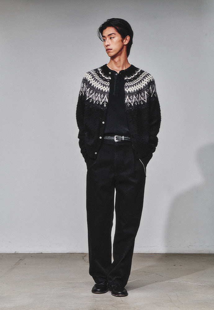 Art if acts - Fair Isle Mohair Cardigan (Black) product image 5 | TRAB K-Fashion Australia