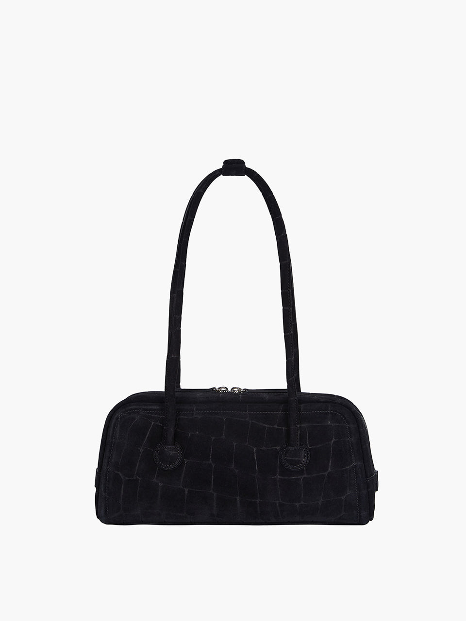 Marge Sherwood - Soft Boston Ew (Black Croc-Effect Suede) product image 5 | TRAB K-Fashion Australia