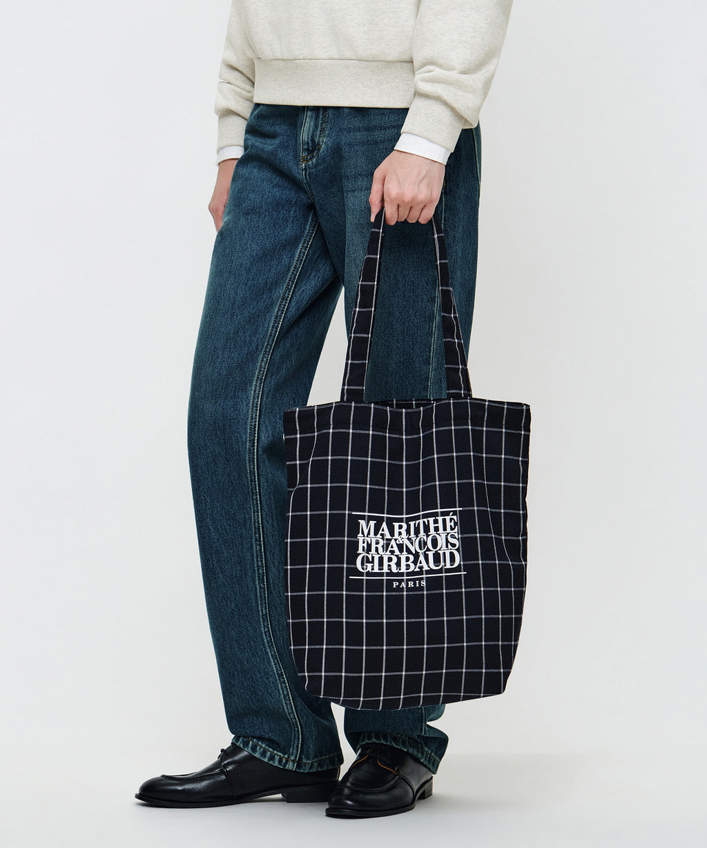 Marithe & Francois Girbaud - Classic Logo Check Eco Bag (Navy) product image 6 | TRAB K-Fashion Australia