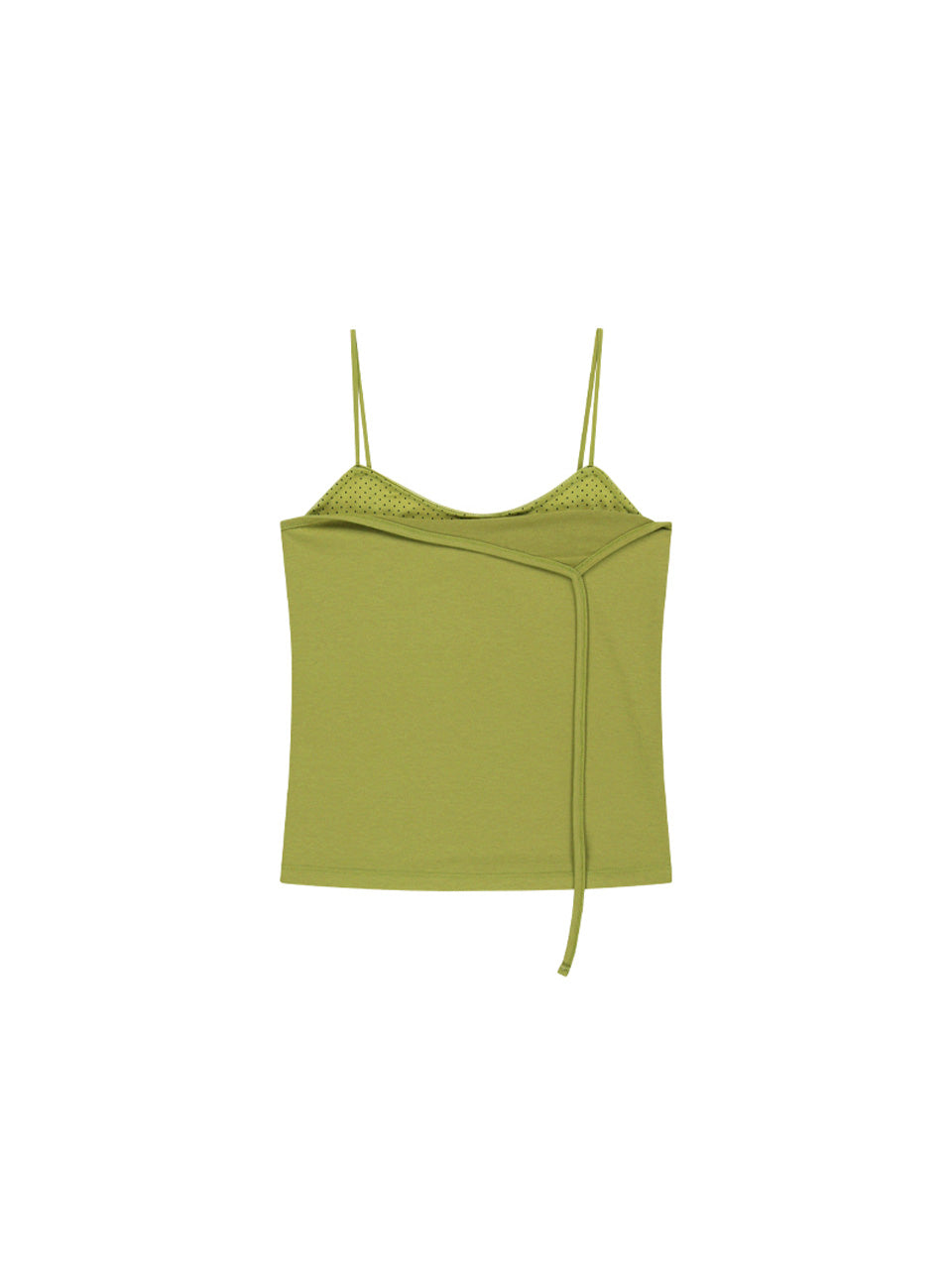 Kijun - [Ships 29 June] Polka Dot Layered Tank Top (Olive Green) product image 9 | TRAB K-Fashion Australia