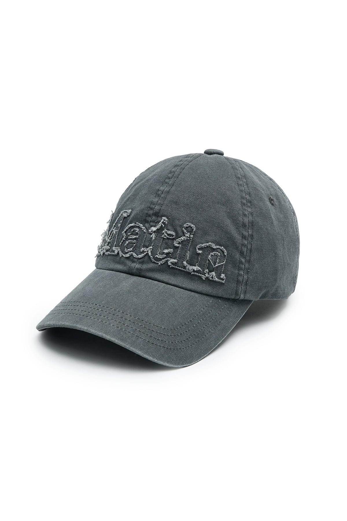 Matin Kim - Rough Cut Applique Ball Cap (Grey) product image 2 | TRAB K-Fashion Australia