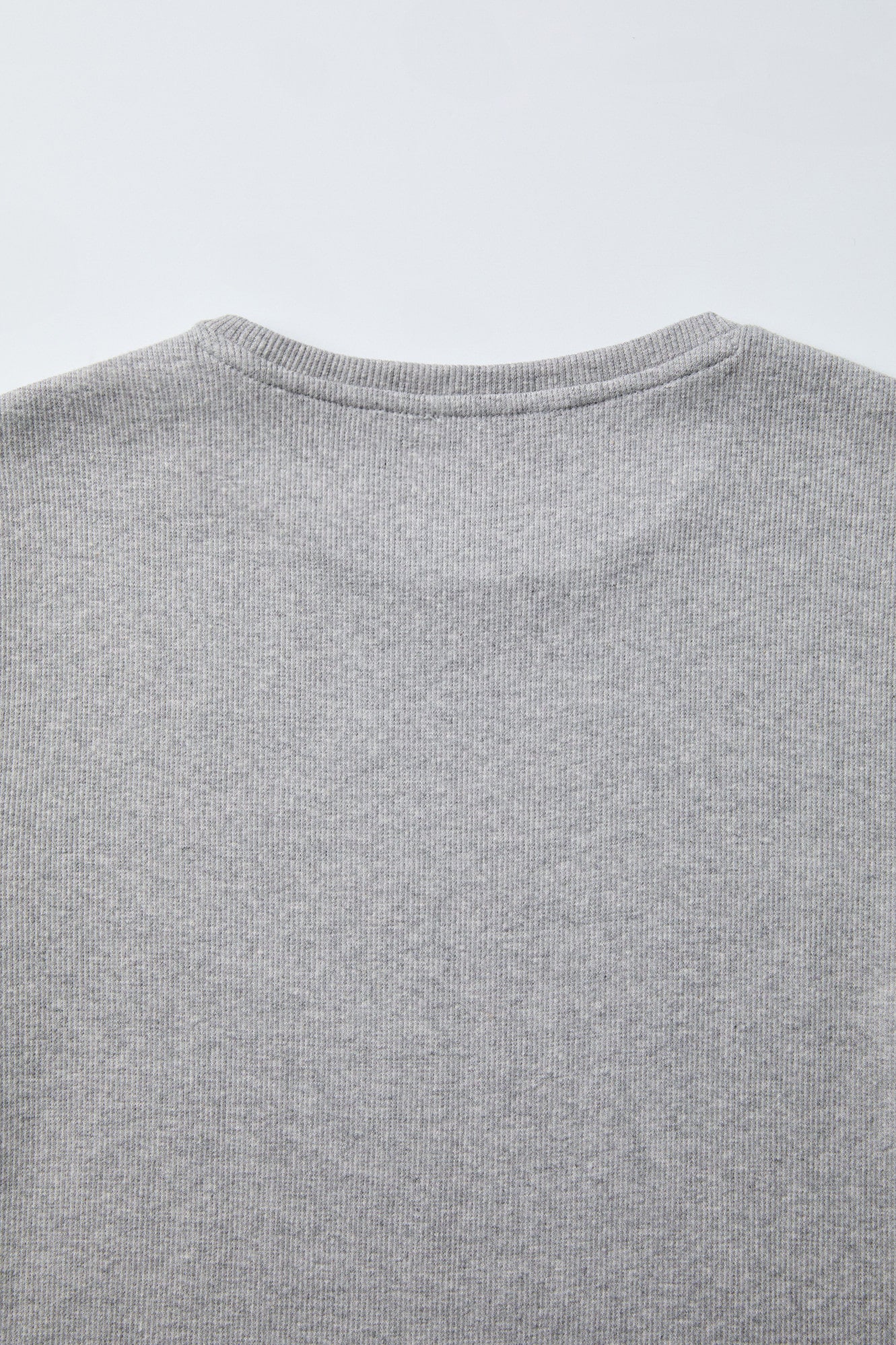 Coor - Ribbed Crop T-Shirt (Melange Gray) product image 6 | TRAB K-Fashion Australia