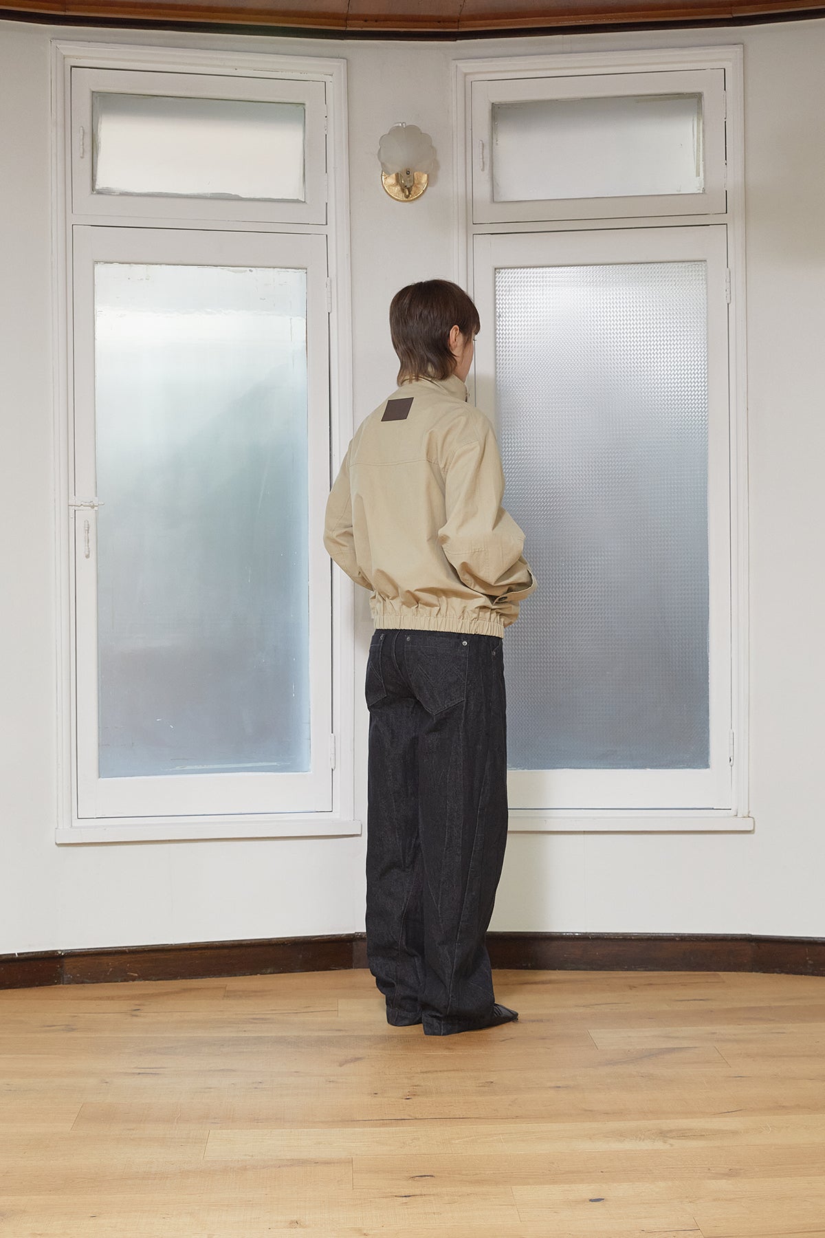 Matin Kim - Trench Bomber Jumper (Beige) product image 11 | TRAB K-Fashion Australia