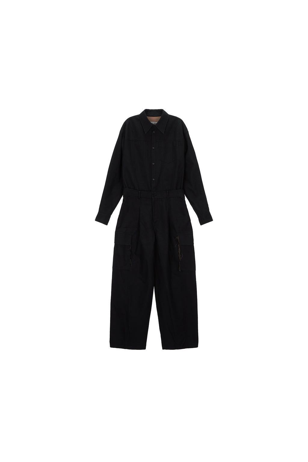 Matin Kim - Utility Button Up Jumpsuit (Black) product image 1 | TRAB K-Fashion Australia
