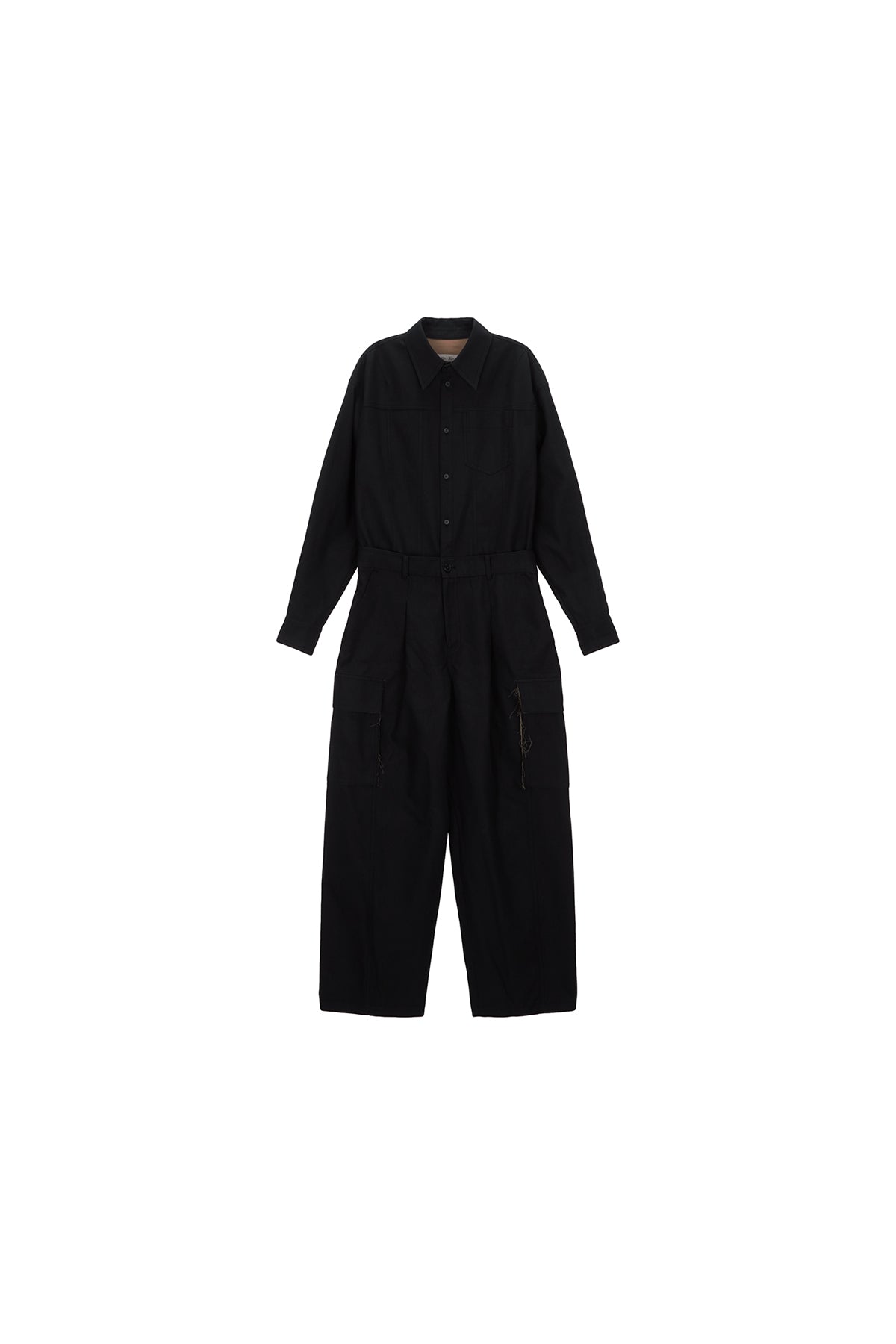 Matin Kim - Utility Button Up Jumpsuit (Black) product image 1 | TRAB K-Fashion Australia
