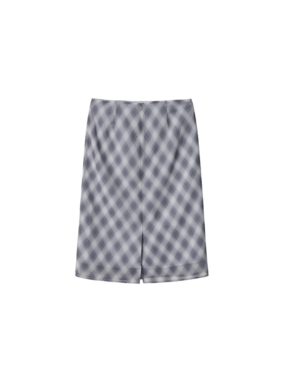 Kijun - Sheer Layered Check Skirt (Navy) product image 9 | TRAB K-Fashion Australia