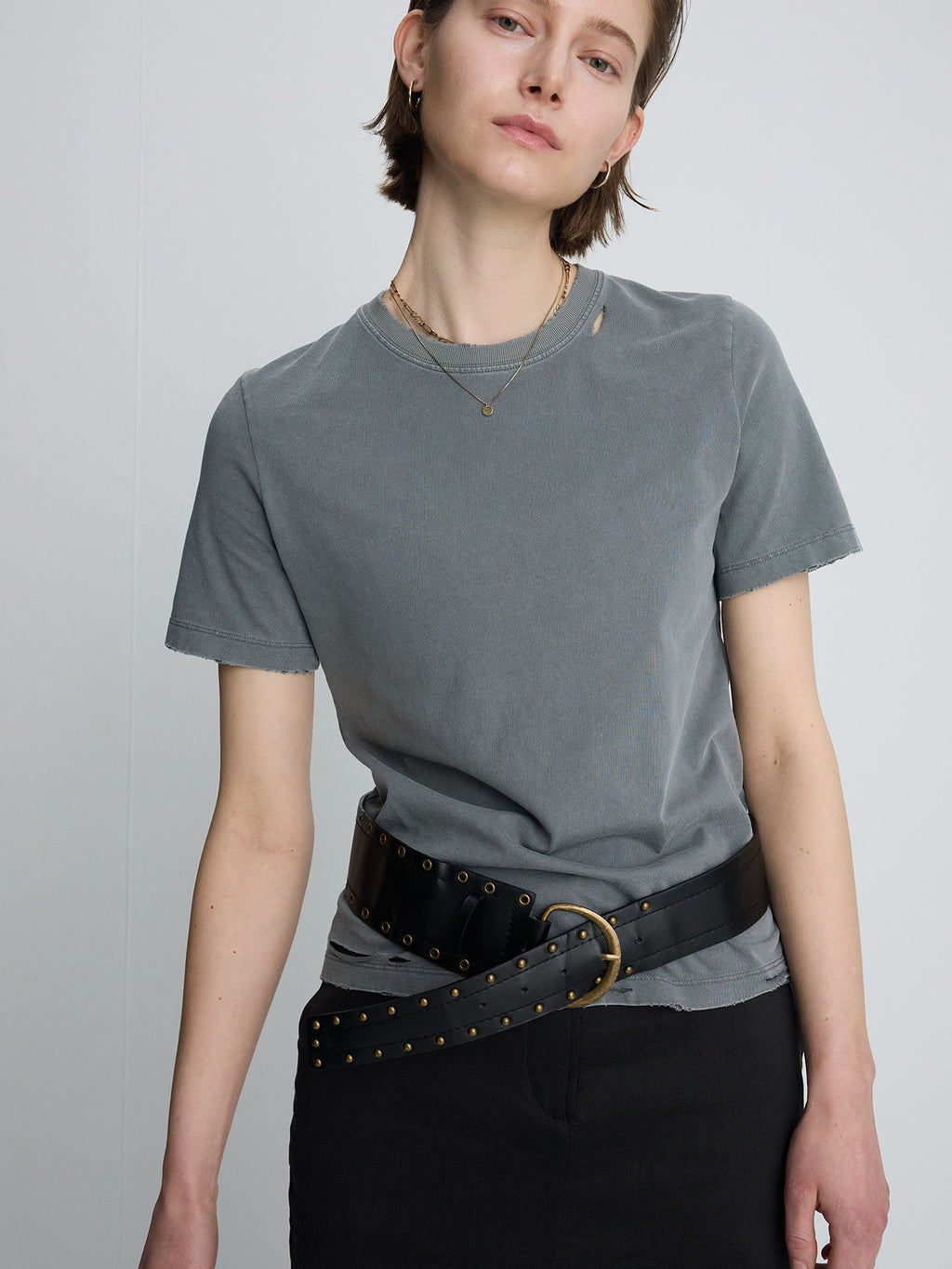 Tonywack - Garment Dyed Vintage Cotton T-Shirt (Faded Grey) product image 4 | TRAB K-Fashion Australia