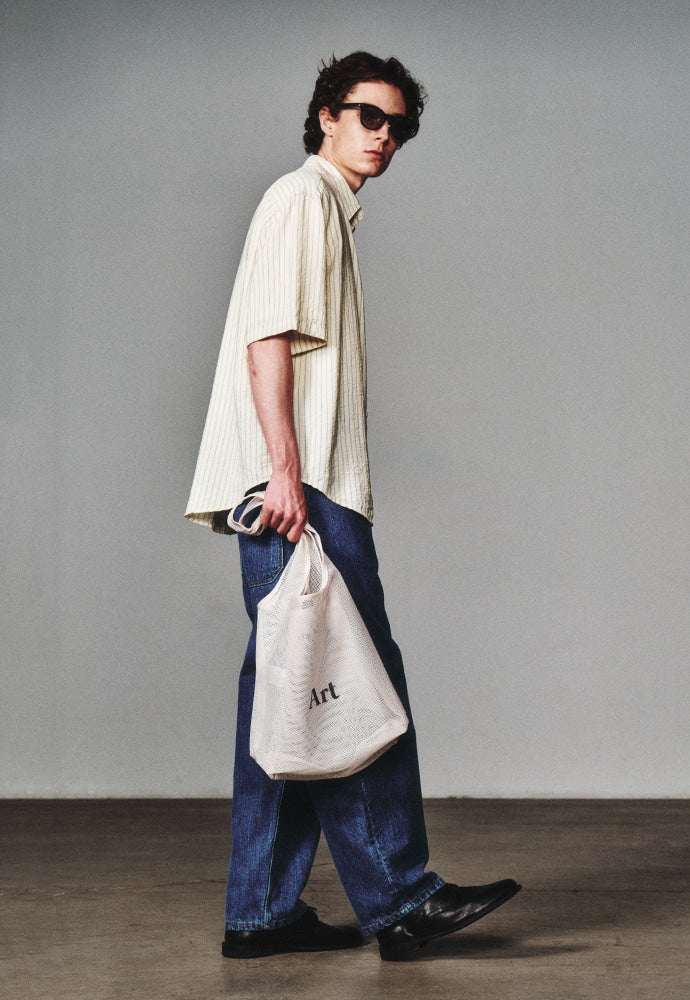 Art if acts - 'Art' Mesh Shopper Bag (Ecru) product image 4 | TRAB K-Fashion Australia