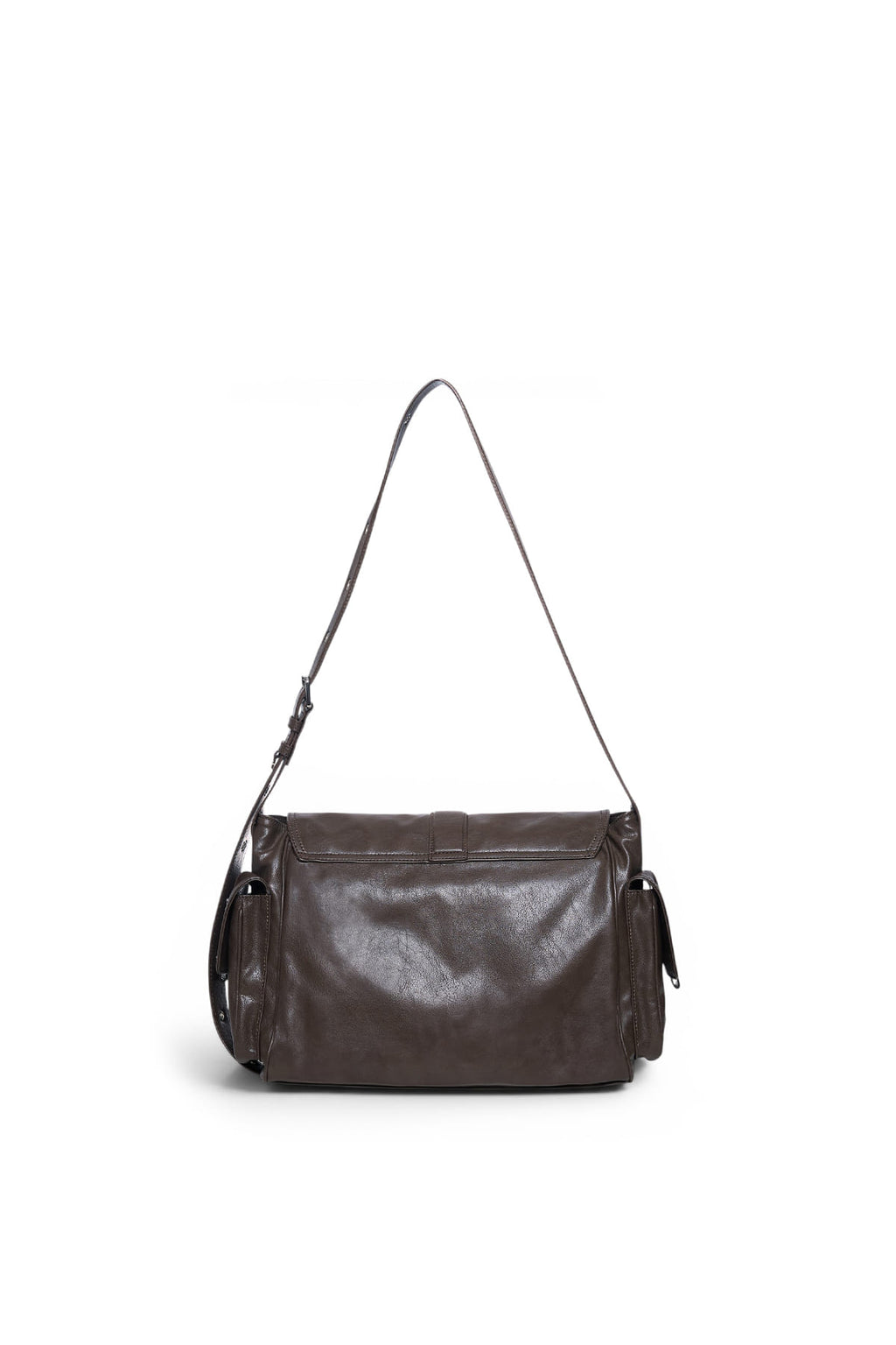 Matin Kim - Dual Pocket Messenger Bag (Dark Khaki) product image 3 | TRAB K-Fashion Australia