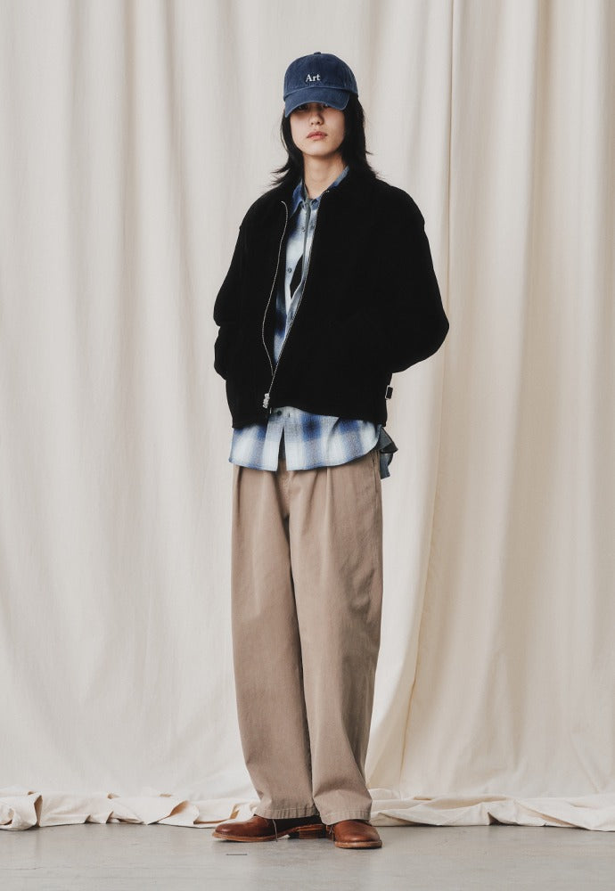Art if acts - Suede 60's Sports Jacket (Black) product image 1 | TRAB K-Fashion Australia