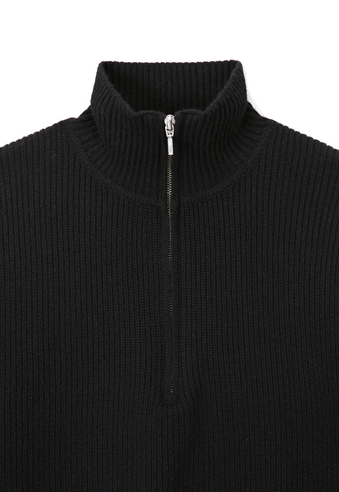 Art if acts - Half Zipup Turtle Neck Knit (Black) product image 10 | TRAB K-Fashion Australia