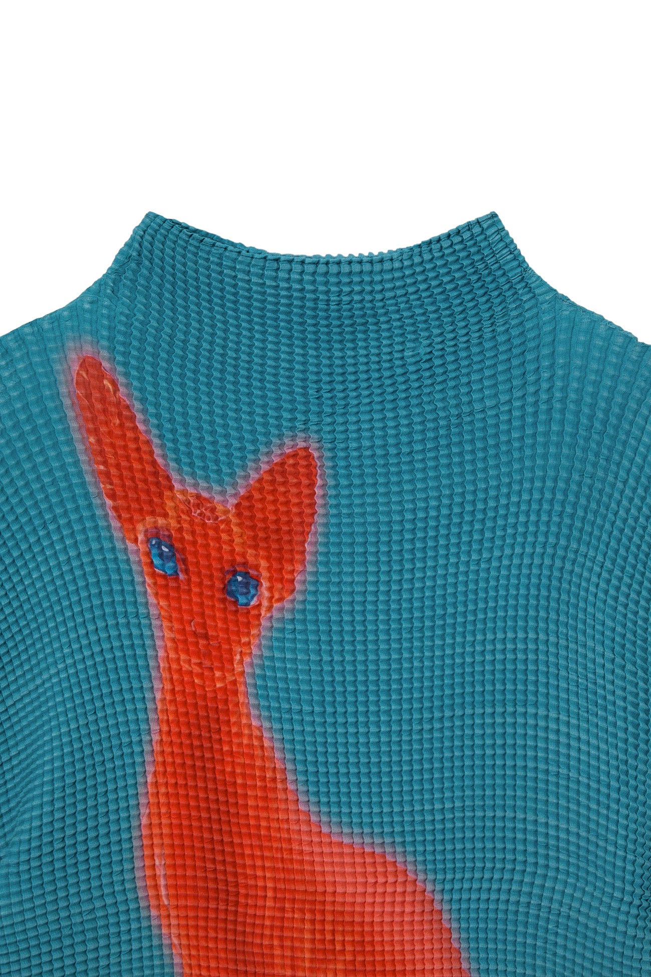 Deinet - Pleated Graphic T-Shirt (Blue) product image 3 | TRAB K-Fashion Australia