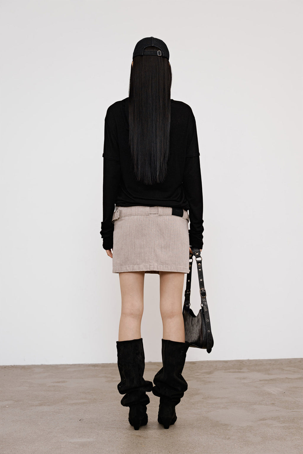 Deinet - Fake Hood Long Sleeve (Black) product image 3 | TRAB K-Fashion Australia