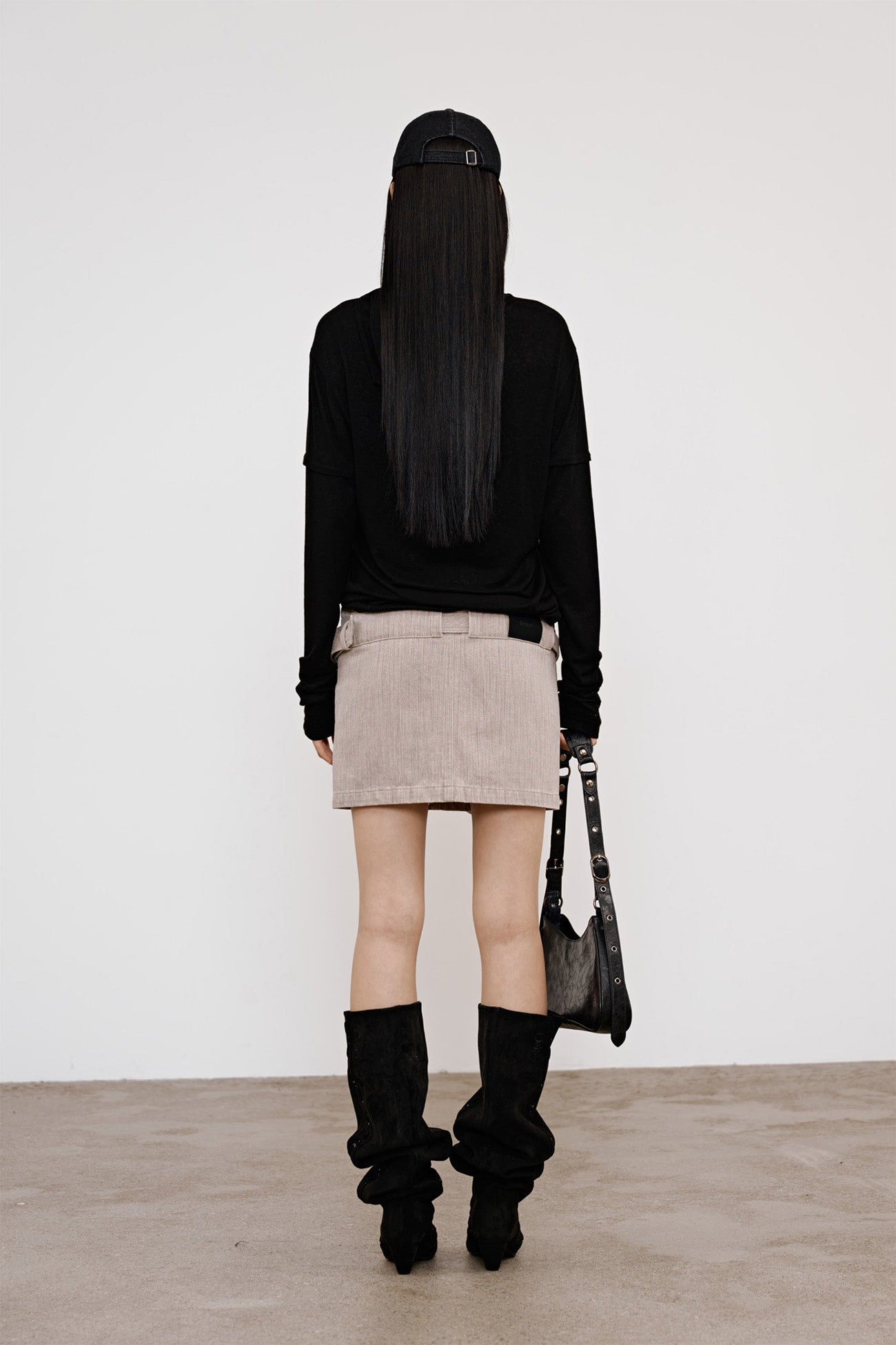 Deinet - Fake Hood Long Sleeve (Black) product image 3 | TRAB K-Fashion Australia