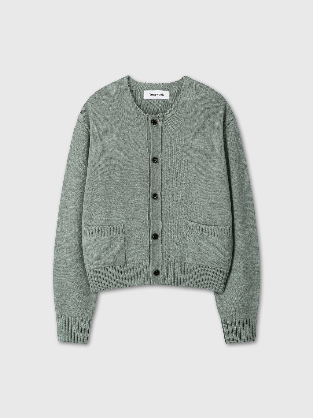 Tonywack - Shetland Wool Raw Cardigan (Sage Green) product image 8 | TRAB K-Fashion Australia