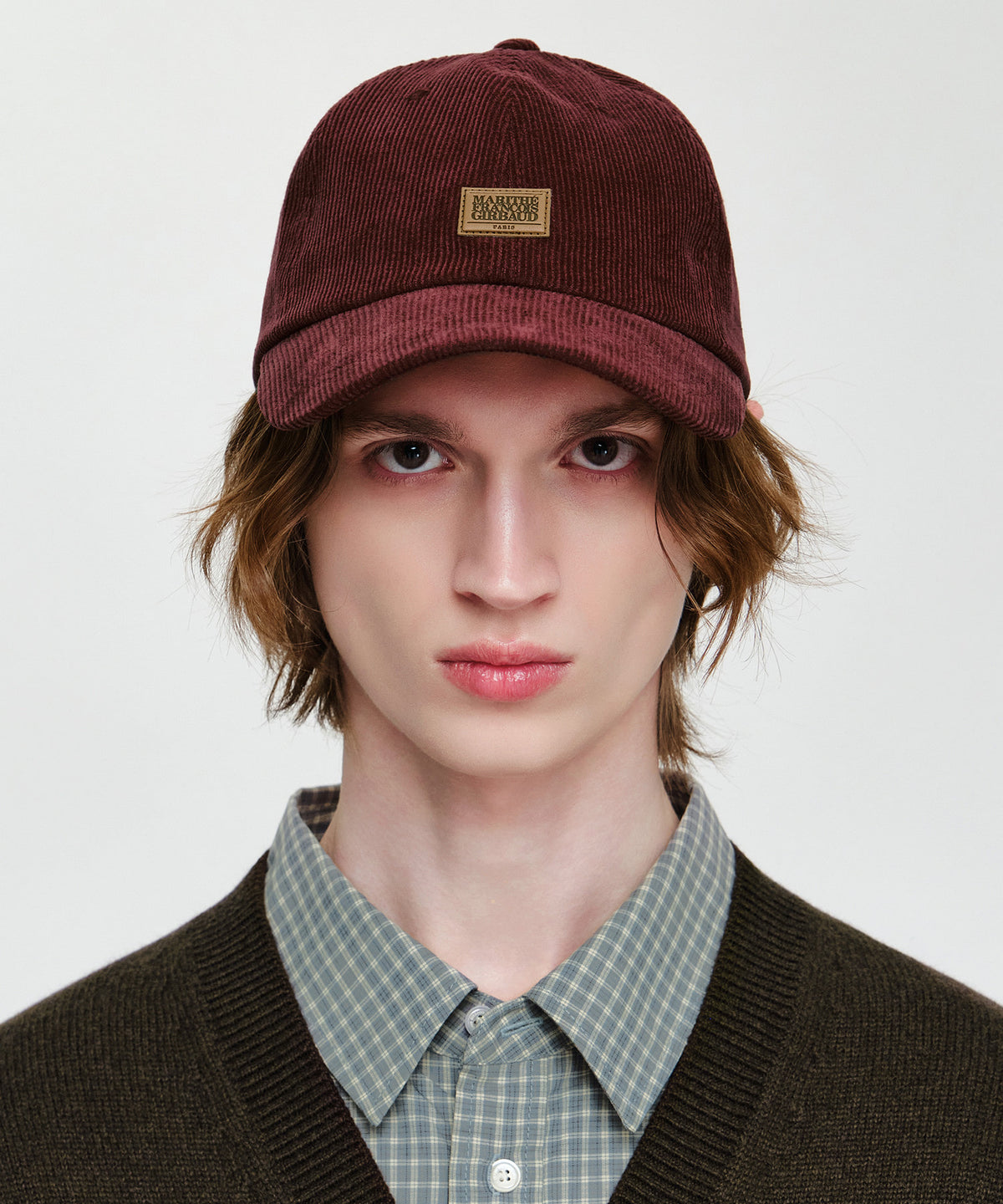 Marithe & Francois Girbaud - Corduroy Micro Classic Logo Patch Covered Cap (Red) product image 5 | TRAB K-Fashion Australia
