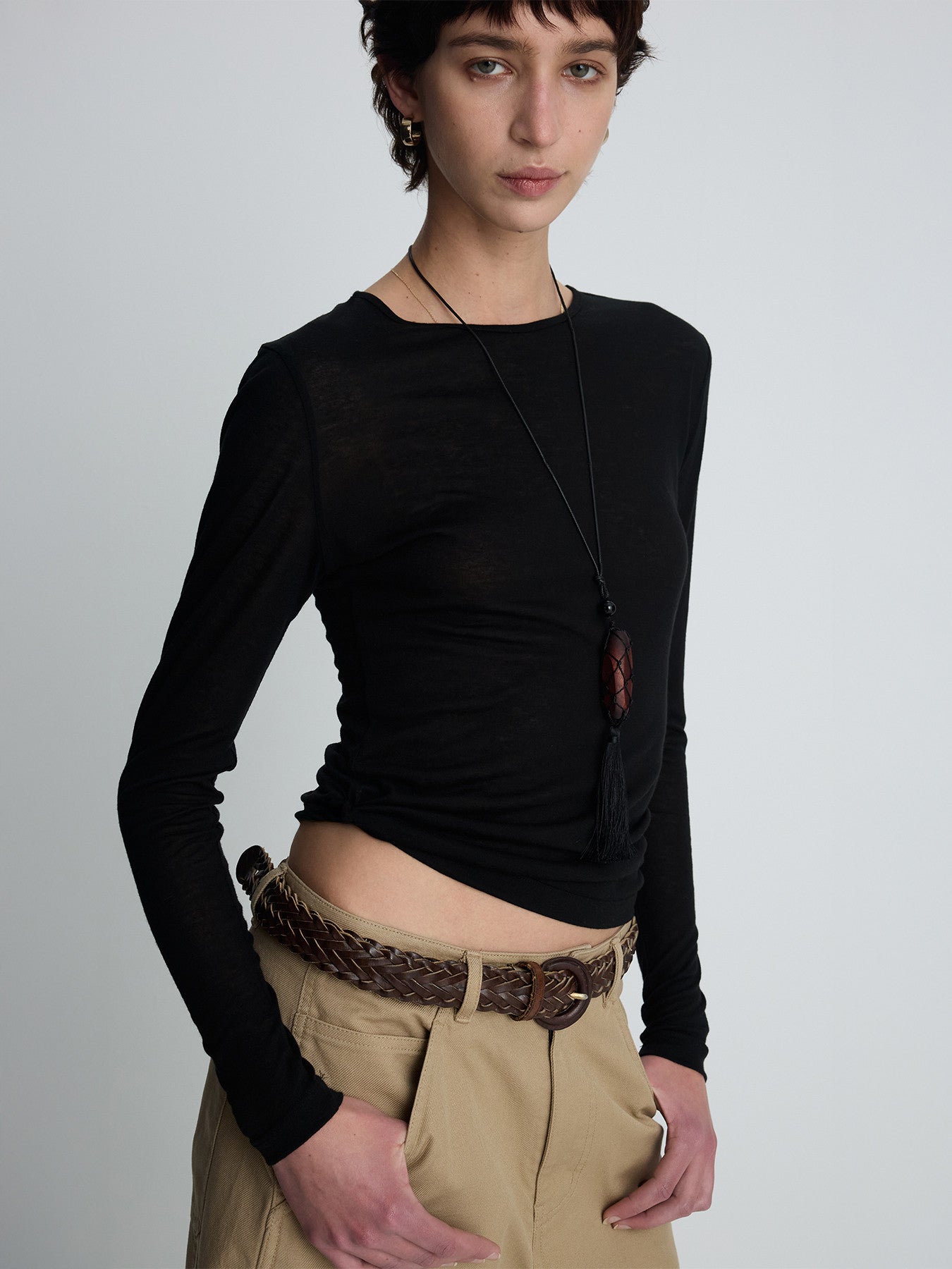 Tonywack - Cotton Relaxed Utility Shorts (Beige) product image 7 | TRAB K-Fashion Australia