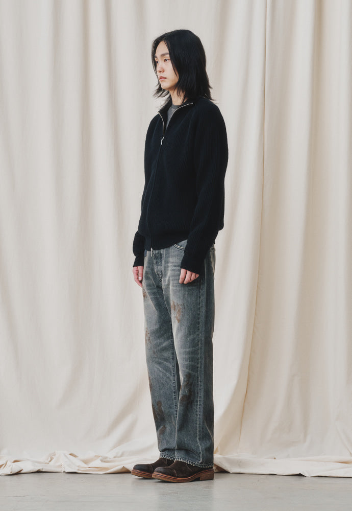 Art if acts - Cashmere Full Zip-up Jacket (Black) product image 4 | TRAB K-Fashion Australia