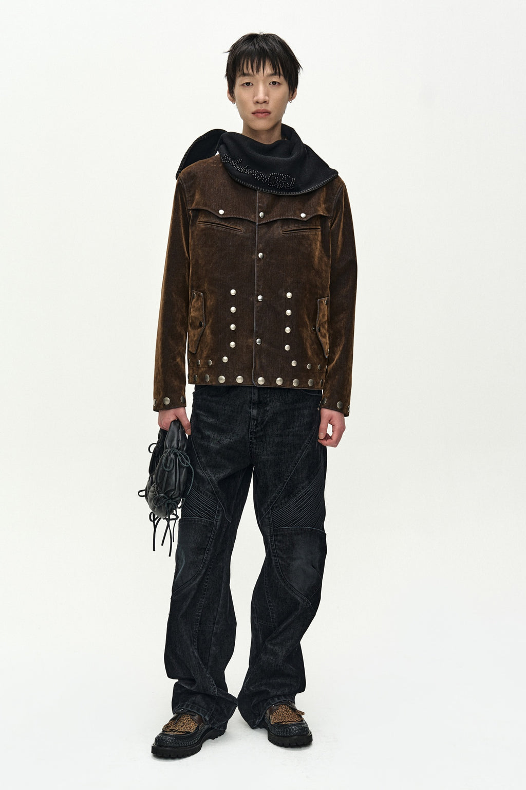 Andersson Bell - Georgia Flock Velvet Jacket (brown) (Brown) product image 3 | TRAB K-Fashion Australia