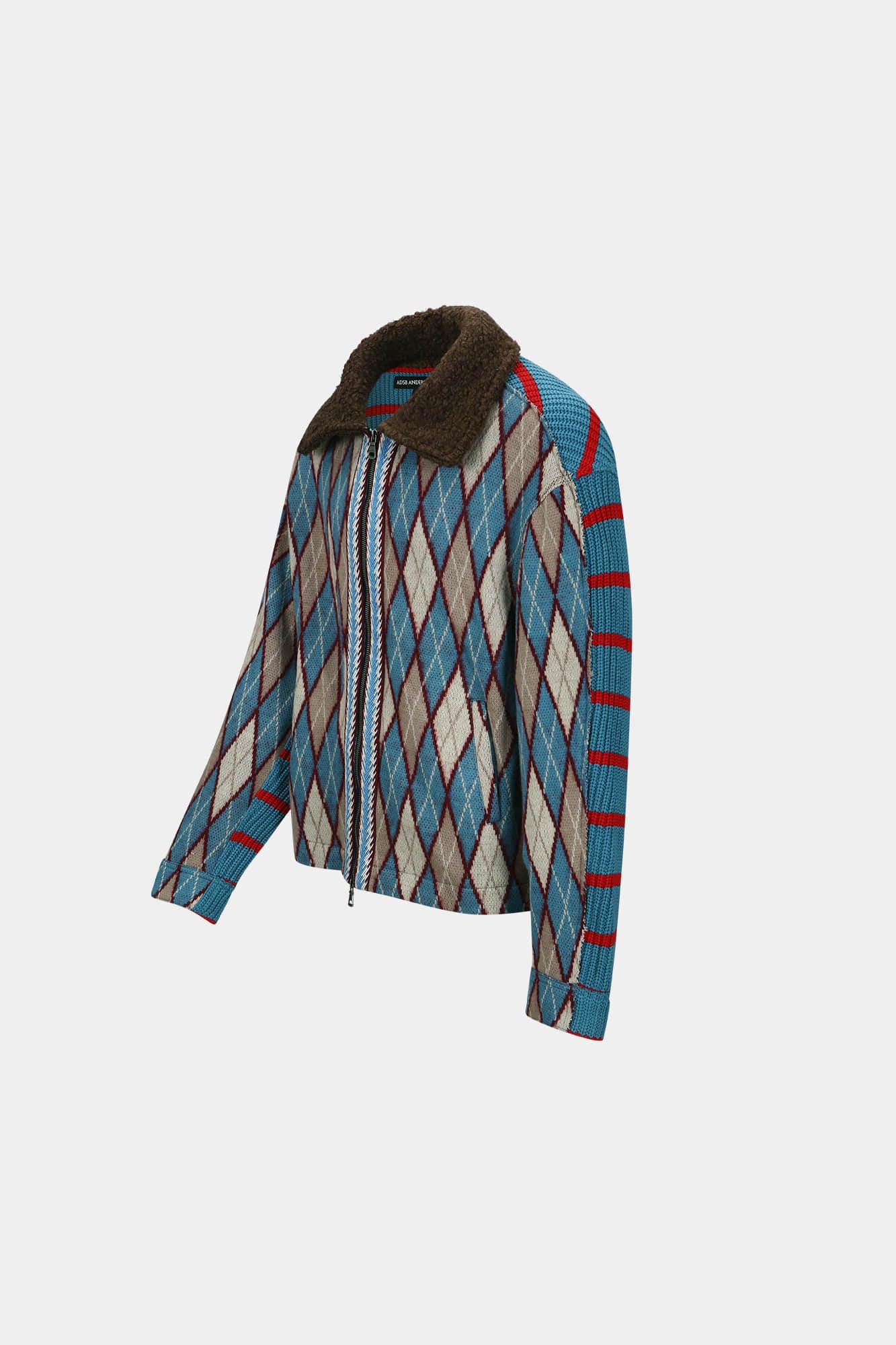 Andersson Bell - Argyle & Stripe Half Zip-Up Cardigan (Multi) product image 10 | TRAB K-Fashion Australia