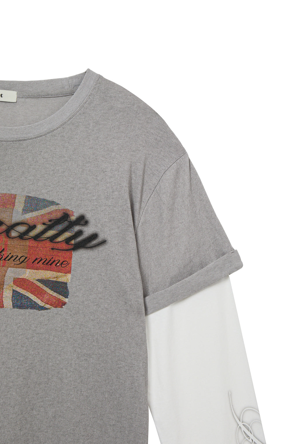 Deinet - Layered Vintage Long Sleeve (Grey) product image 4 | TRAB K-Fashion Australia