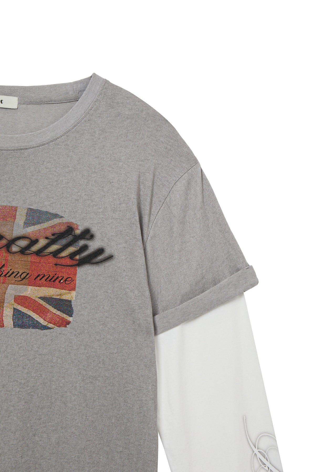Deinet - Layered Vintage Long Sleeve (Grey) product image 4 | TRAB K-Fashion Australia