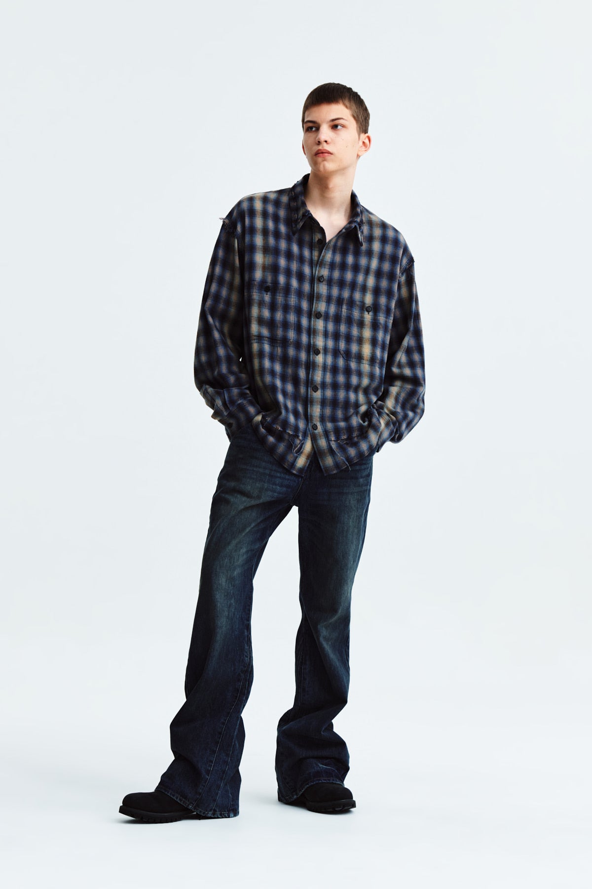 Matin Kim - Lowrise Boots Cut Denim Pants (Blue) product image 9 | TRAB K-Fashion Australia