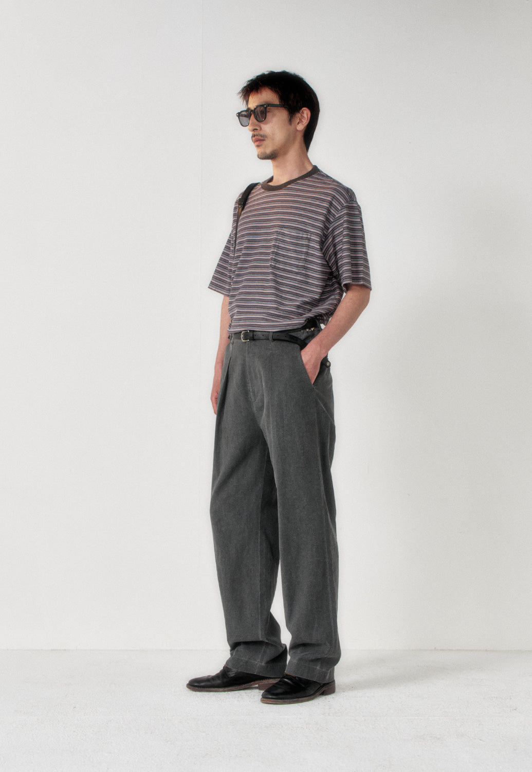 Art if acts - Stripe Pocket Tee (Grey/Blue) product image 2 | TRAB K-Fashion Australia