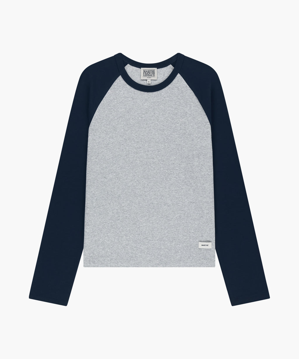 Marithe & Francois Girbaud - Basic Raglan Long Sleeve (Heather Gray) product image 5 | TRAB K-Fashion Australia