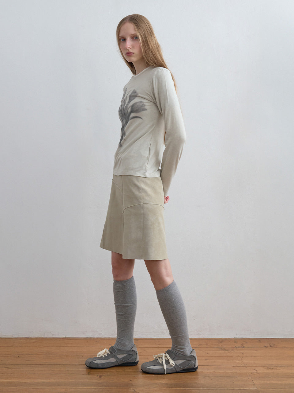 Kijun - Romantic Jersey Top Sage product image 6 | TRAB K-Fashion Australia