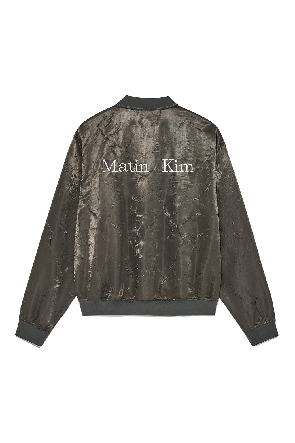 Matin Kim - Back Logo Crinkle Blouson (Khaki) product image 2 | TRAB K-Fashion Australia