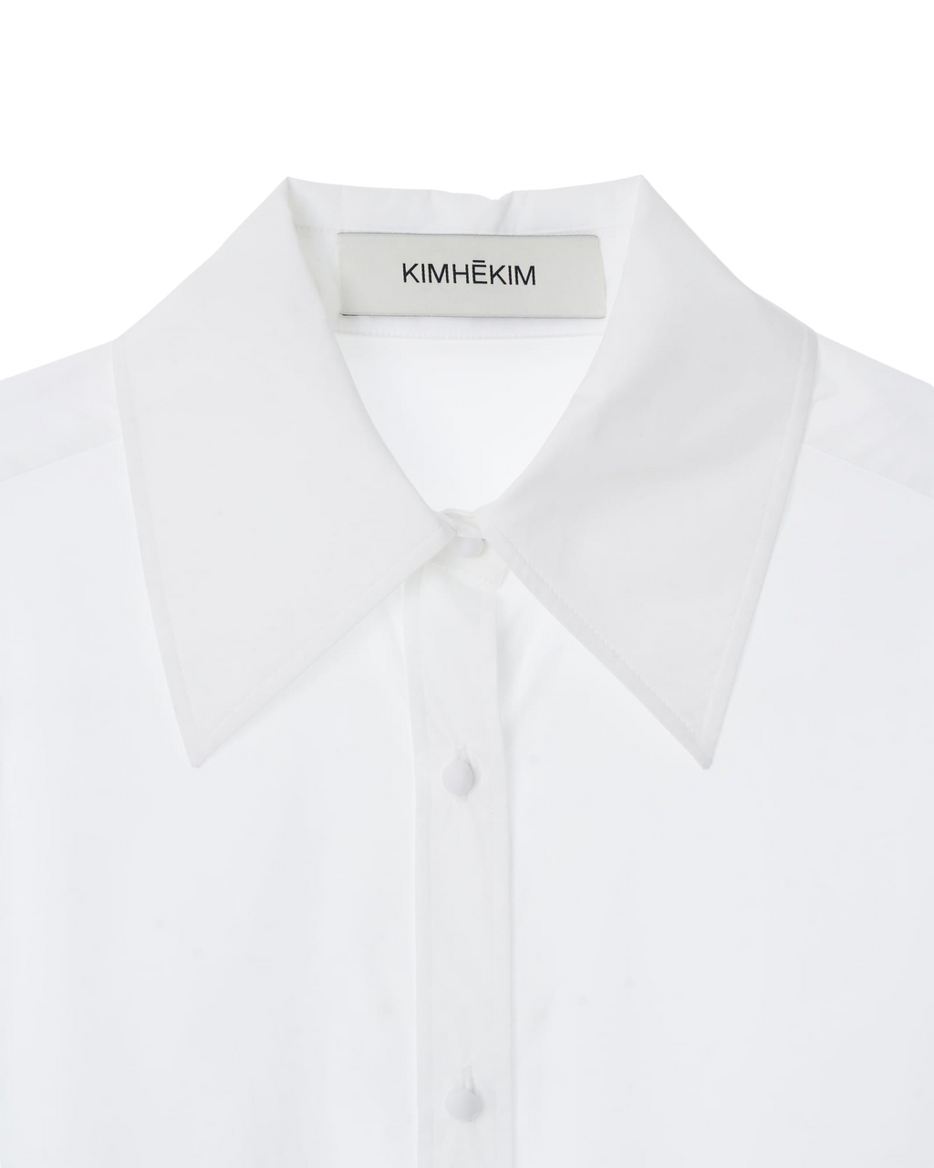 Kimhe Kim - Puff Sleeve Oversized Cotton Shirt (White) product image 3 | TRAB K-Fashion Australia