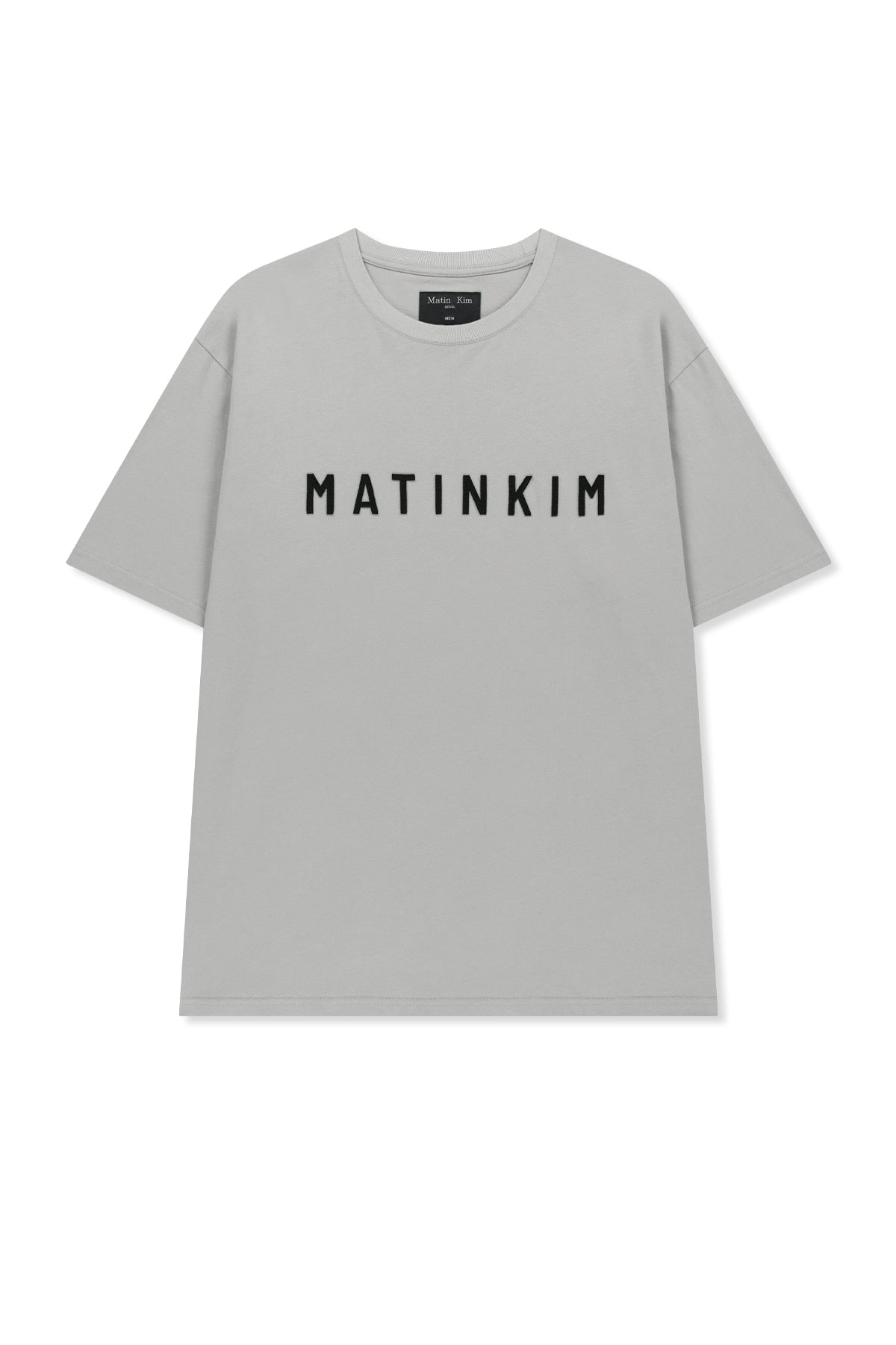Matin Kim - Applique Felt Logo Top (Grey) product image 1 | TRAB K-Fashion Australia