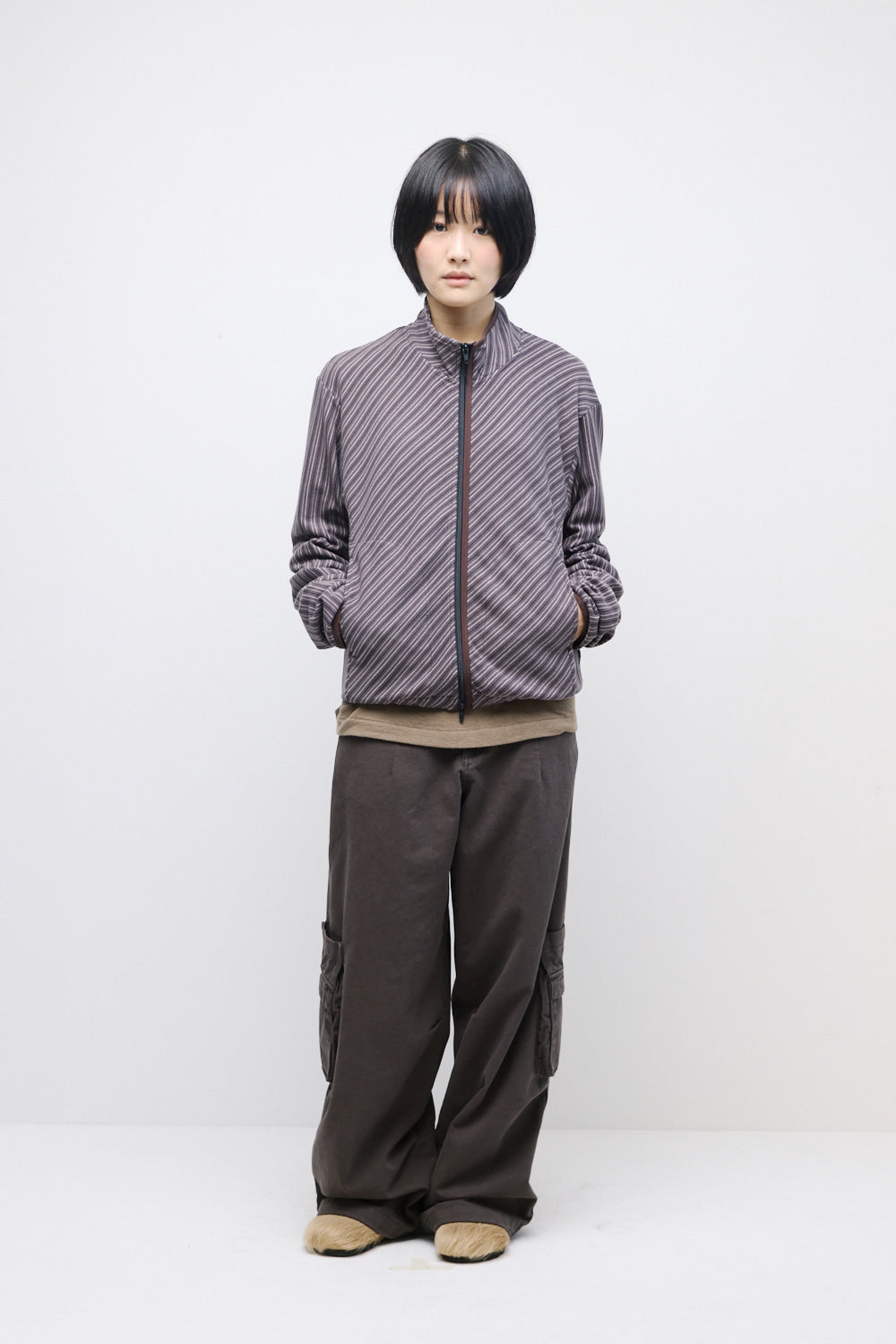 Hatchingroom - Slash Cardigan Brown (Charcoal) product image 13 | TRAB K-Fashion Australia