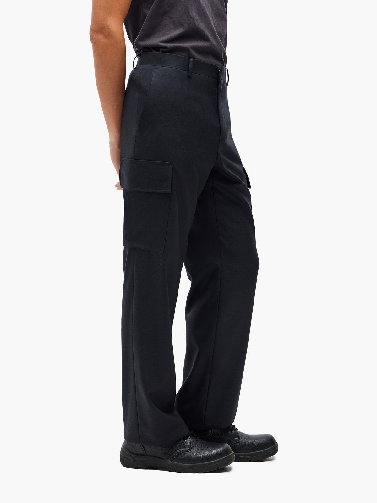Jiyong Kim - Super Fine Wool Tailored Trousers (Black) product image 4 | TRAB K-Fashion Australia