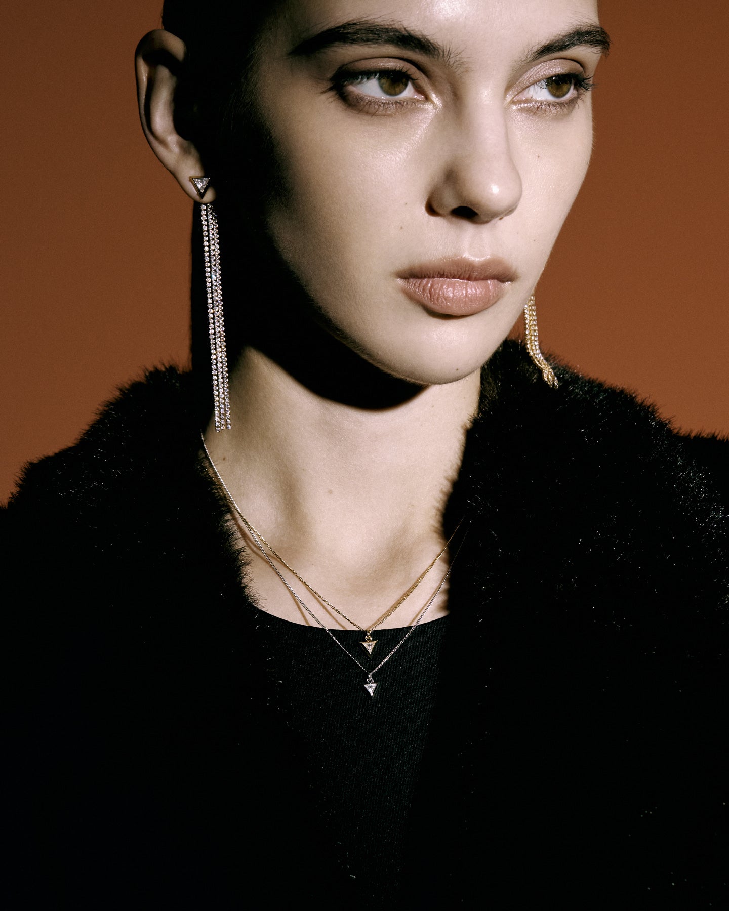 Numbering - Mini Inverted Triangle Pendant Necklace #3795 product image 1 | TRAB K-Fashion Australia