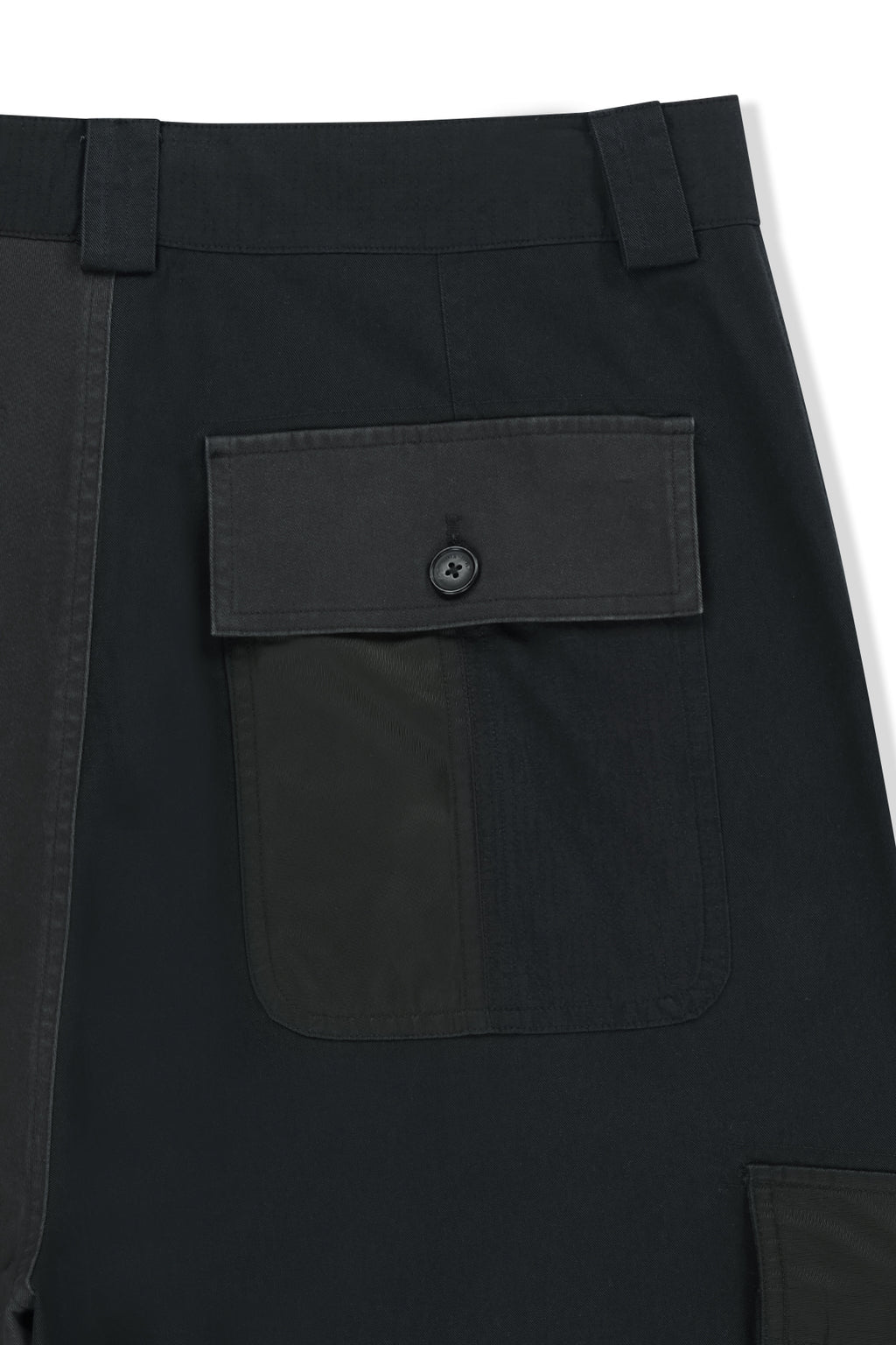 Matin Kim - Patchwork Cargo Bermuda Pants (Charcoal) product image 5 | TRAB K-Fashion Australia