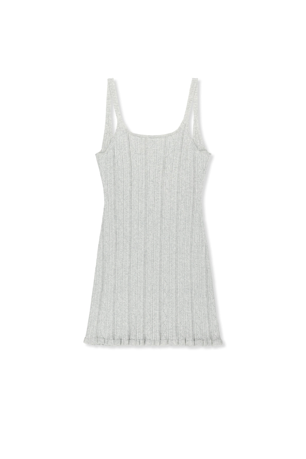 Matin Kim - Open Back Ribbed Knit Dress (Light Grey) product image 1 | TRAB K-Fashion Australia