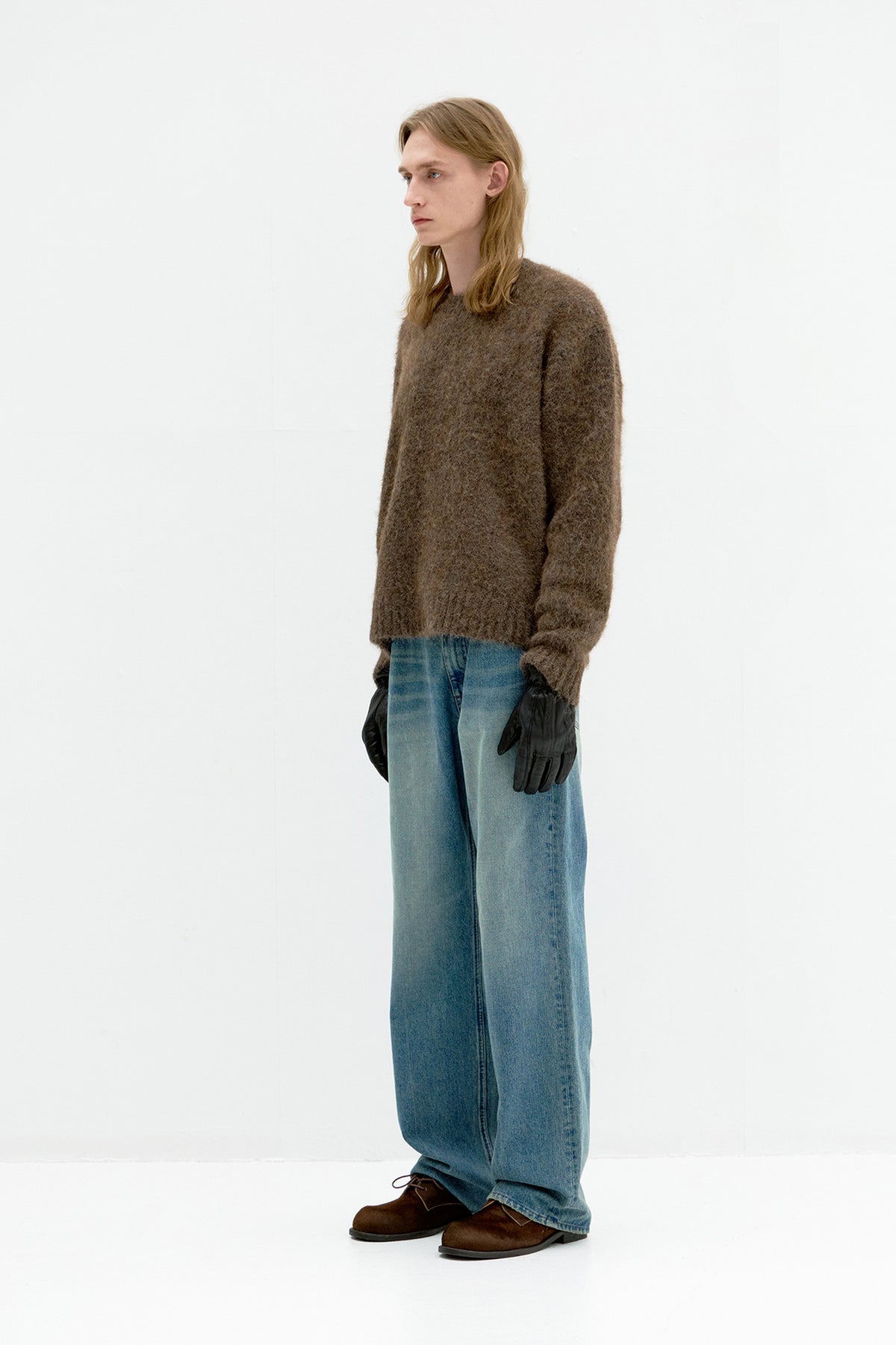 Coor - Vegetable Pleated Washed Gloves (Black) product image 3 | TRAB K-Fashion Australia