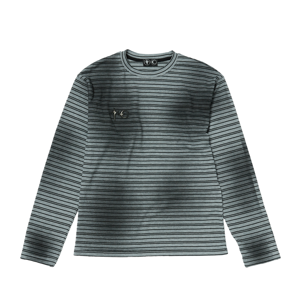 Thug Club - TC Striped Long-Sleeve (Grey) product image 1 | TRAB K-Fashion Australia