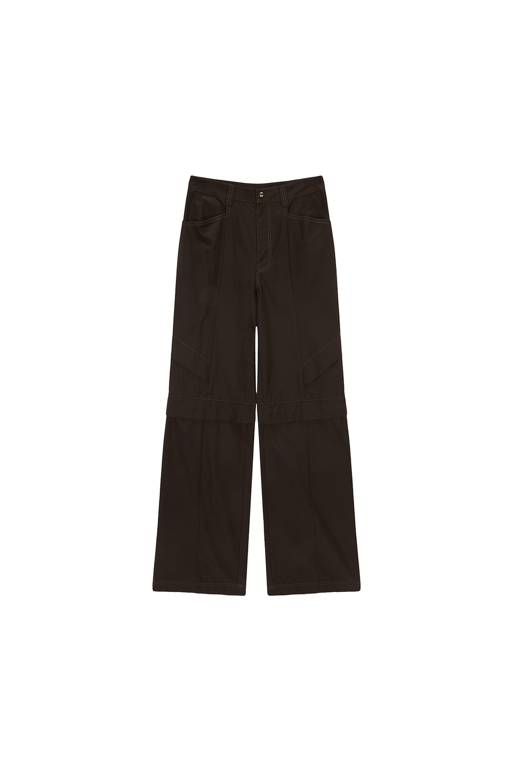 Matin Kim - Knee Point Tuck Wide Pants (Brown) product image 1 | TRAB K-Fashion Australia