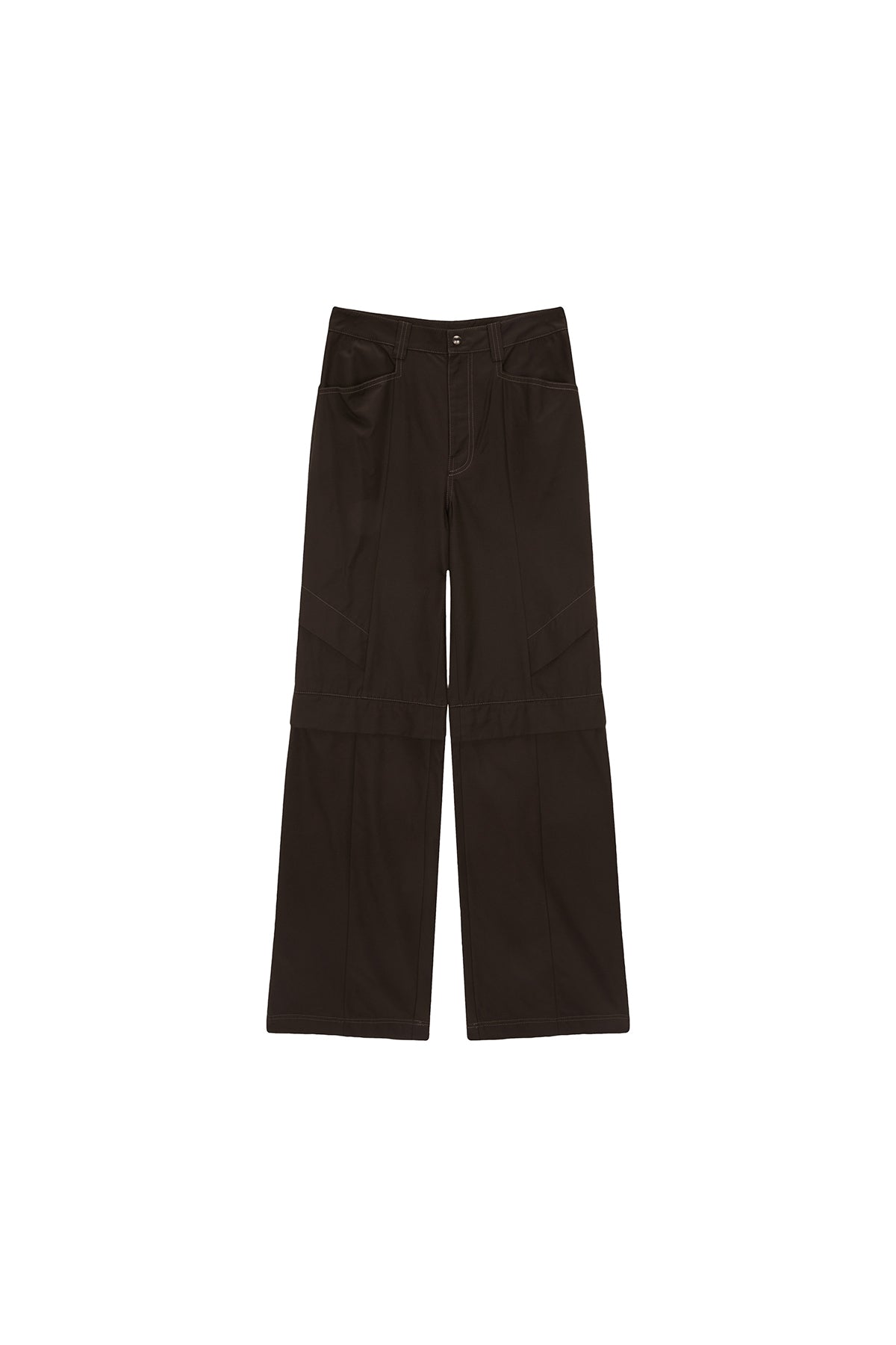 Matin Kim - Knee Point Tuck Wide Pants (Brown) product image 1 | TRAB K-Fashion Australia