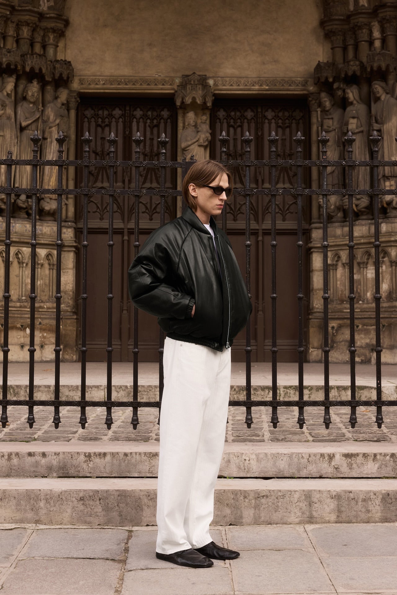 STU - Padded Lambskin Bomber In (Black) product image 8 | TRAB K-Fashion Australia