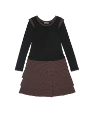 Coyseio - Stripe Cancan One Piece (Black) product image 1 | TRAB K-Fashion Australia
