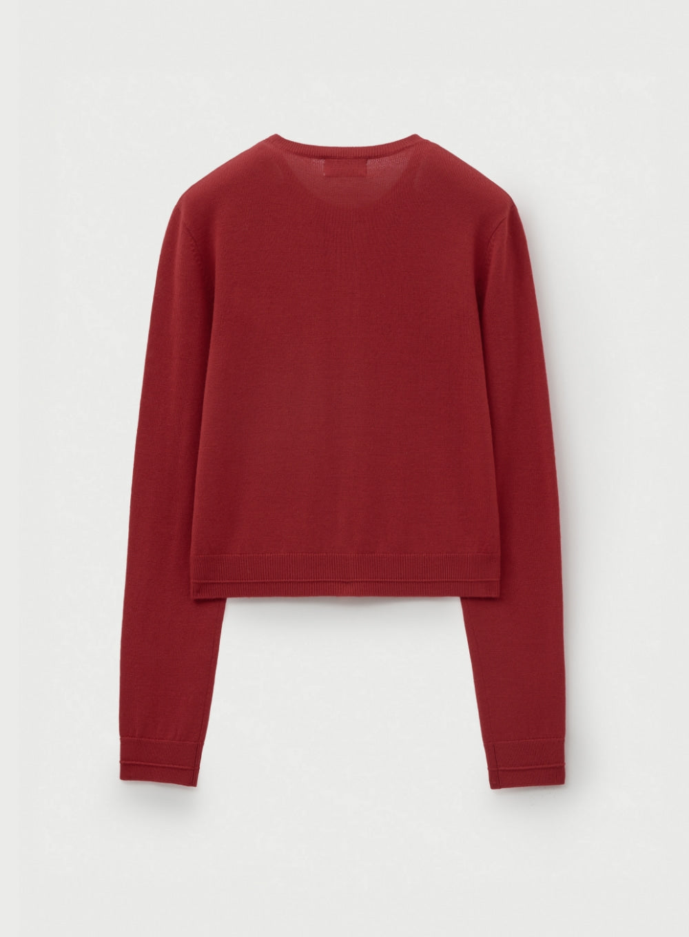 Satur - (W) Loren Basic Crewneck Fine Cardigan (Red) product image 3 | TRAB K-Fashion Australia