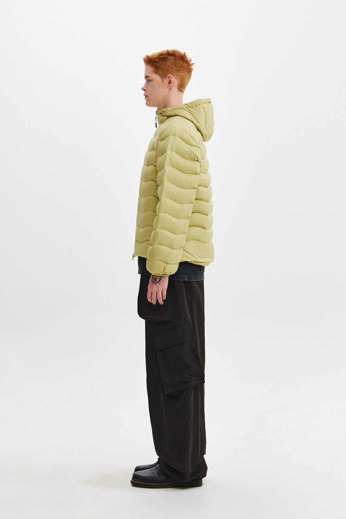Matin Kim - Flowing Quilted Hoody Down Jumper (Lime) product image 8 | TRAB K-Fashion Australia