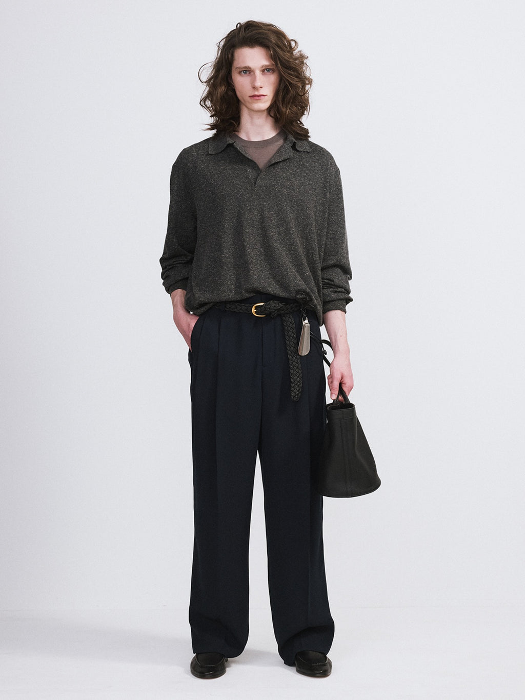 Recto - Double Pleated Suit Pants (Black) product image 1 | TRAB K-Fashion Australia