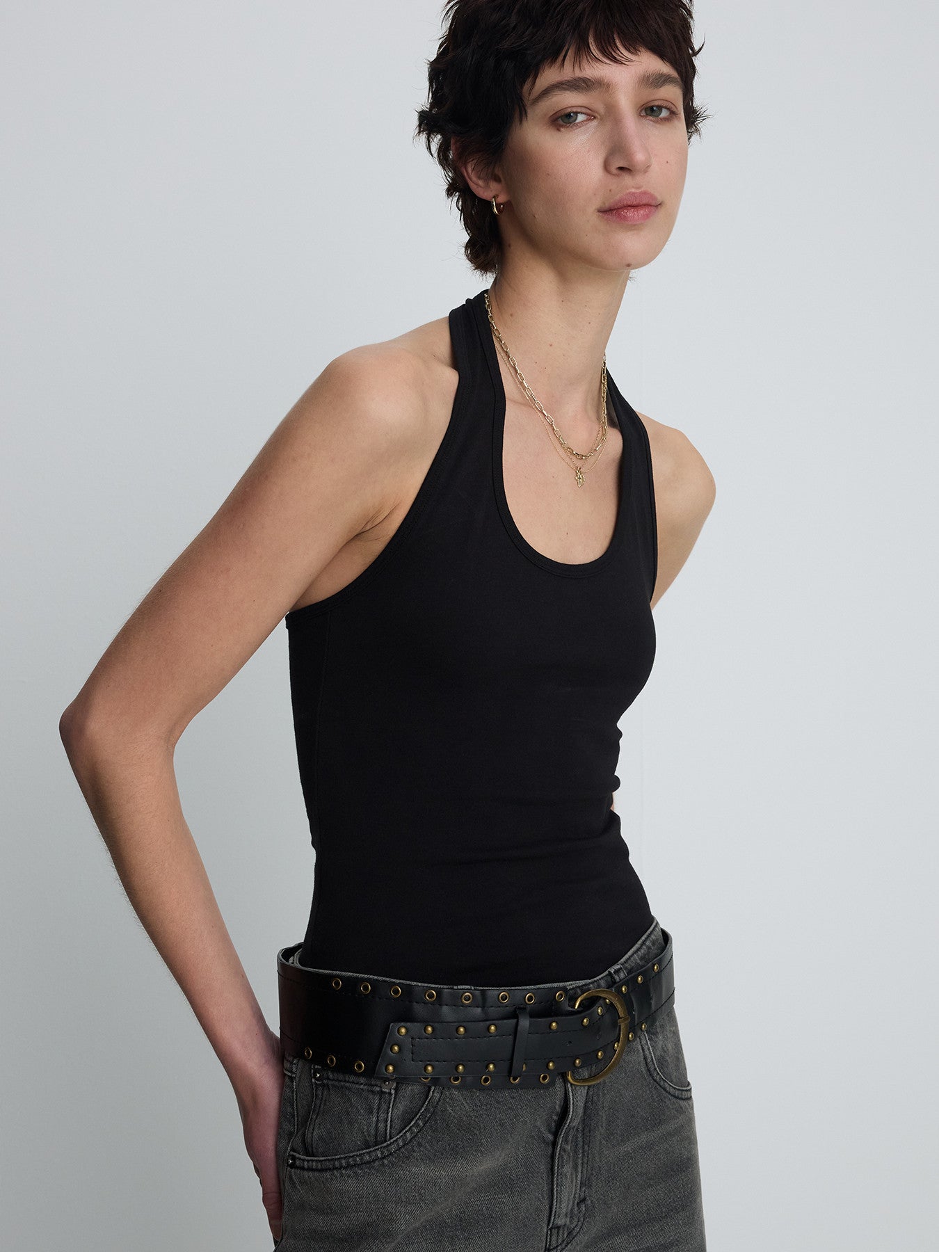 Tonywack - Halter-Neck Sleeveless Top (Black) product image 3 | TRAB K-Fashion Australia